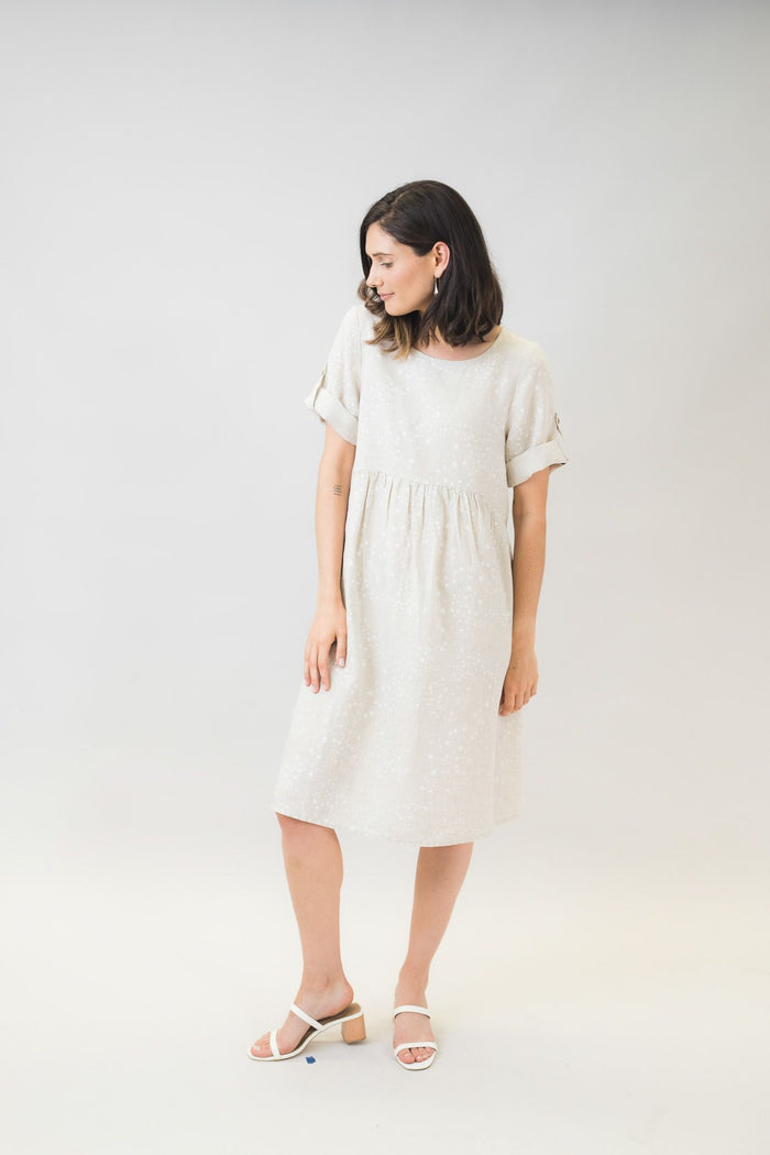 Neutral-toned midi dress for women | Naturals by O&J