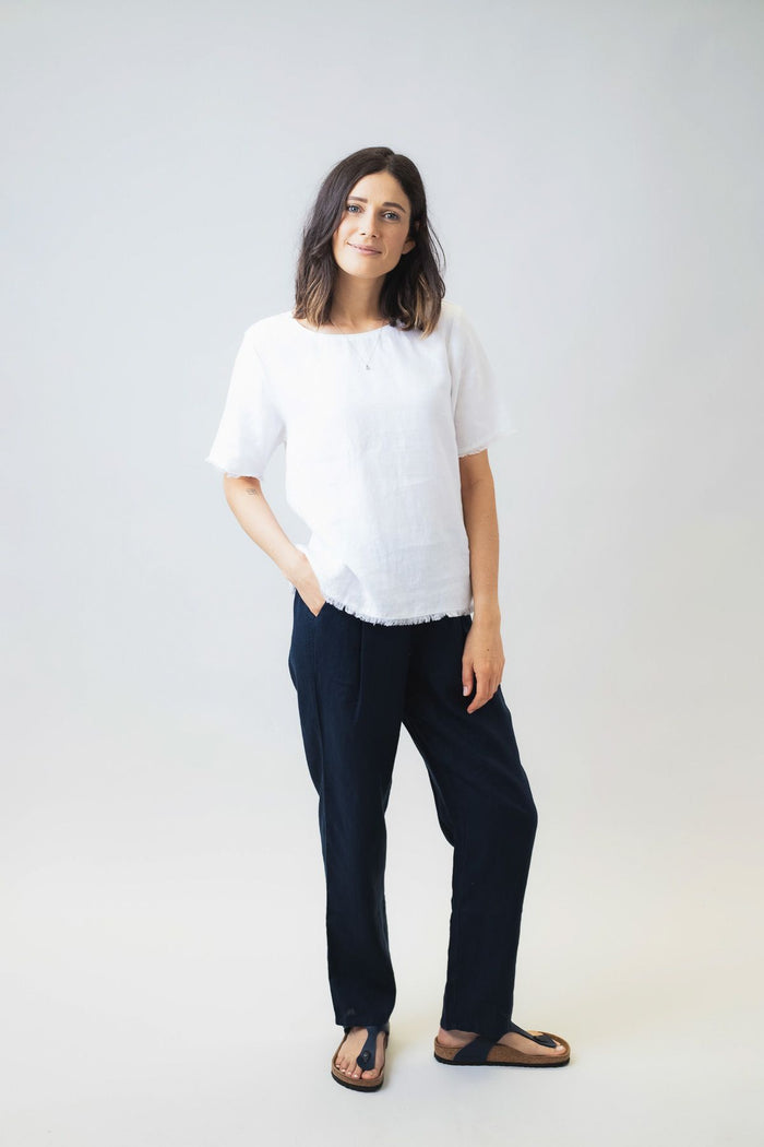 GA31 White Linen blouse | Naturals by O&J
