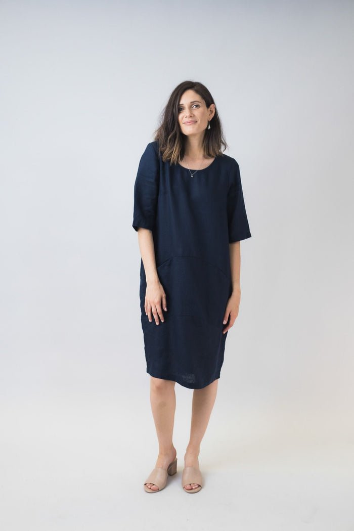 100% women's linen dress by Naturals by O&J