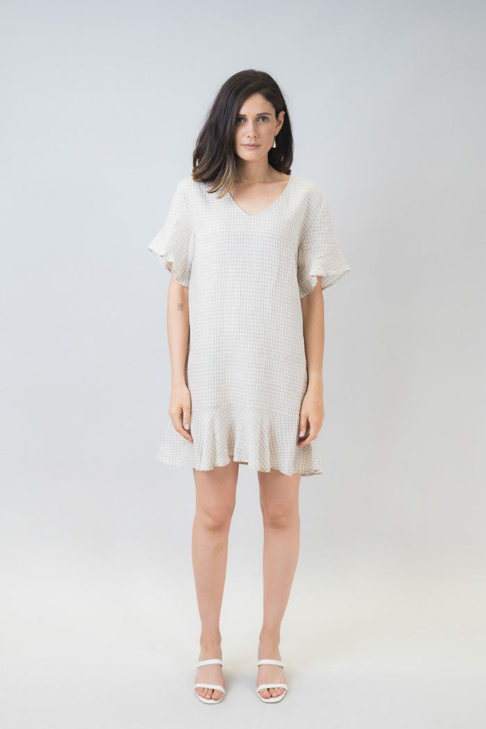 women's gingham mini dress | Naturals by O&J