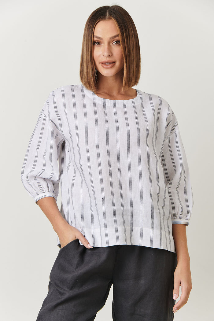 GA354 100% Linen Top (French Twist)