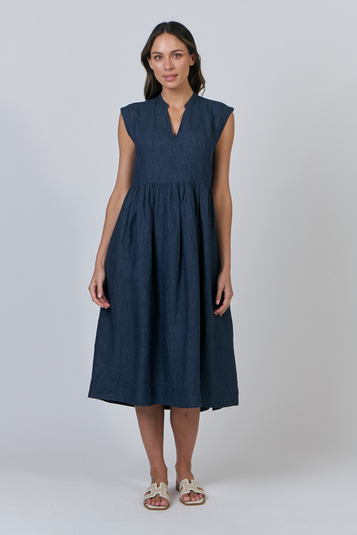 GA606 100% Linen Dress | Naturals by O&J