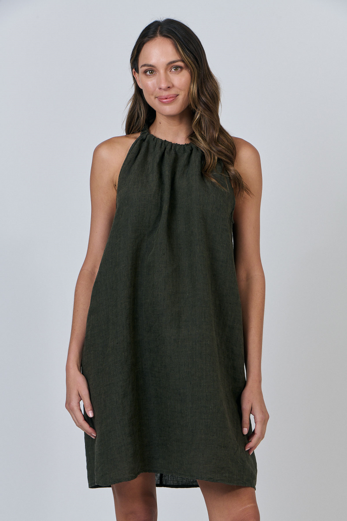 A-line shape GA630 Licorice mini dress