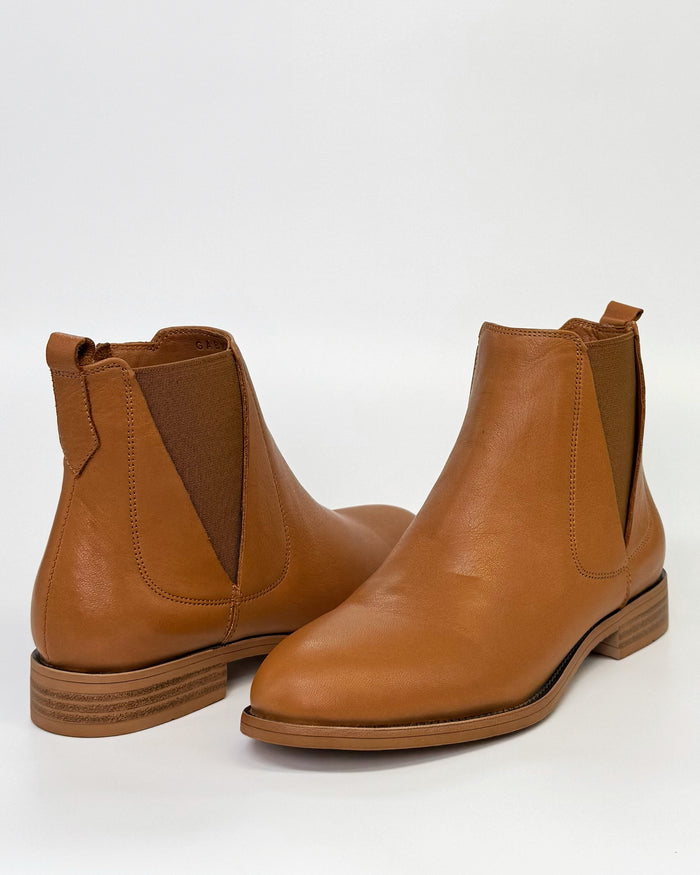 Sala Women's Gabby Ankle Leather Boot in Tan | Gretel Lane