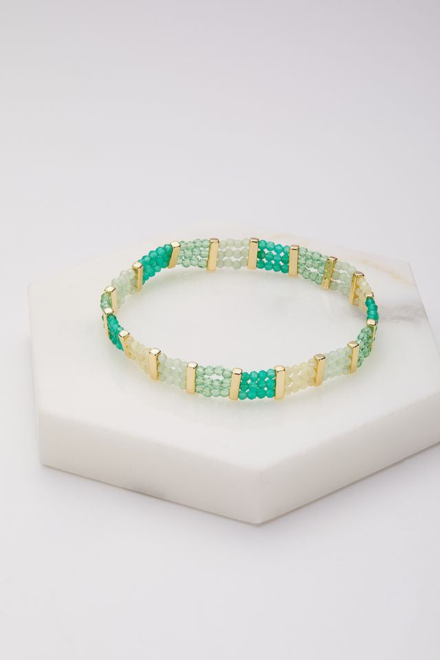 Zafino Giselle Bracelet Jade gold-tone spacer women's jewellery