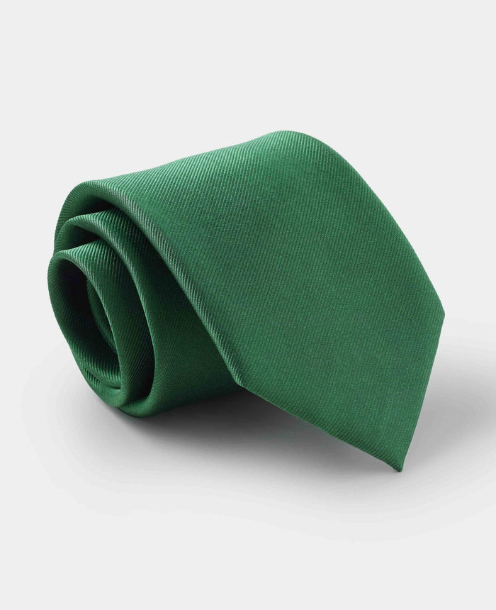 Men's Green Silk Tie rolled up