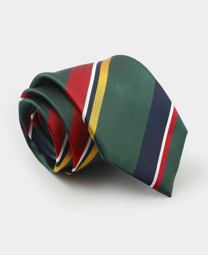 Men's Green Variegated Stripe Silk Tie