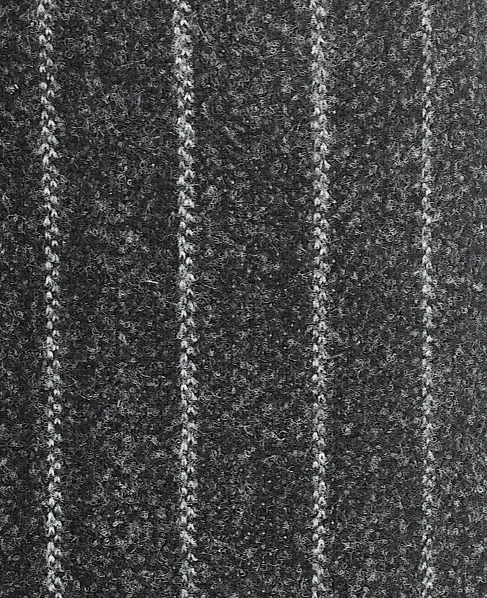 Men's Grey Pinstripe Mule Slippers fabric detail
