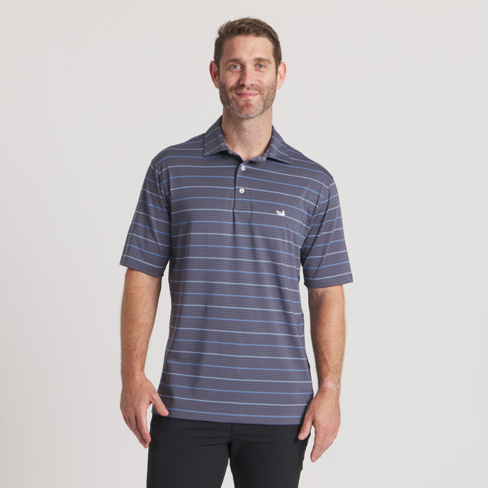 Dark Gray & Light Blue Gridiron / Extra Small