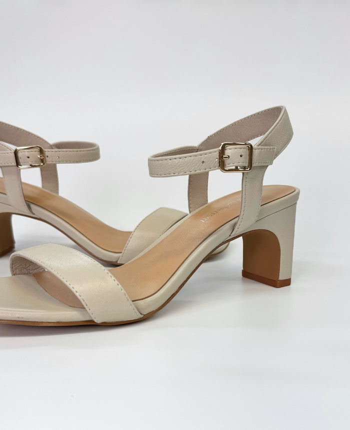 Diana Ferrari Hadeny Women's Heeled Sandal Cream Leather | Women's Footwear | Gretel Lane