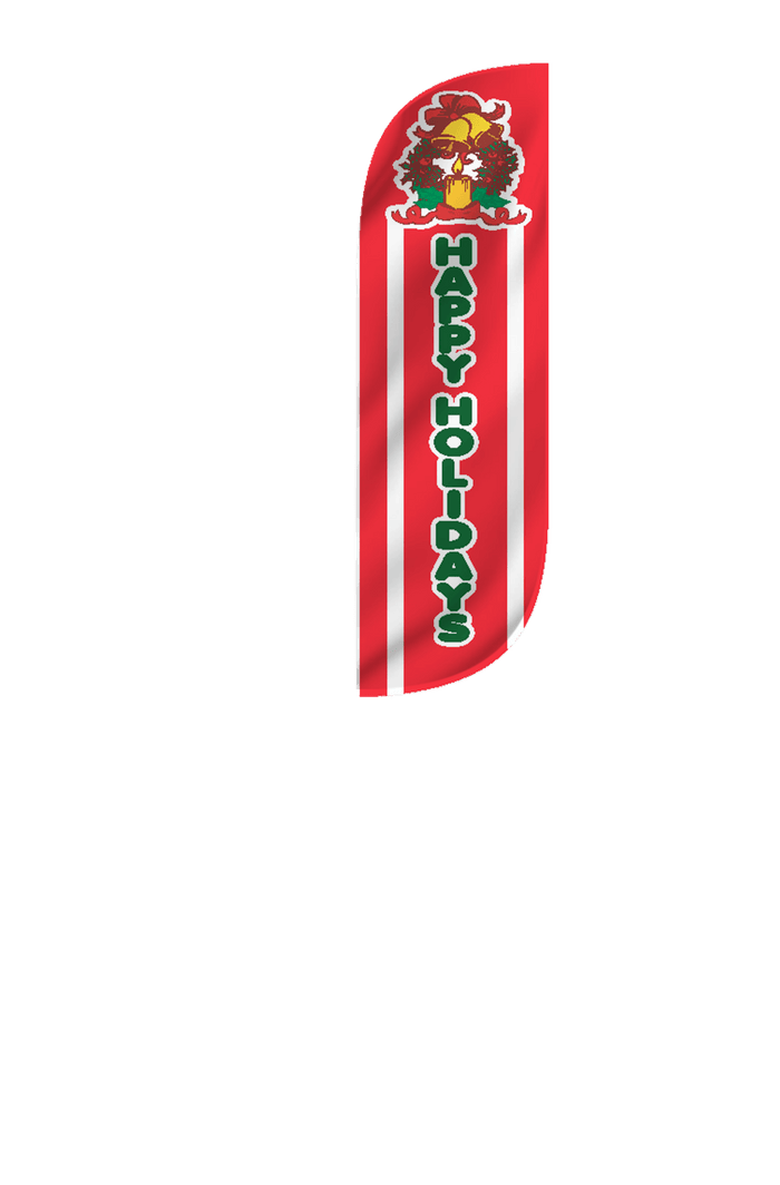 Happy Holidays Feather Flag