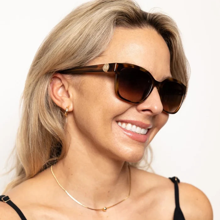 Locello Harmony Square Polarised Sunglasses Tortoiseshell | Women's Sunglasses | Gretel Lane