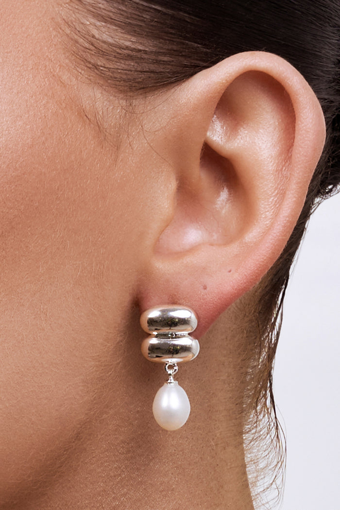 Liberté Heidi Pearl Drop Earring in Silver | Women's Jewellery | Gretel Lane