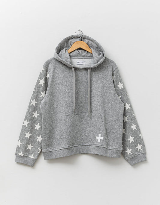 Grey white Star Hoodie by Stella + Gemma