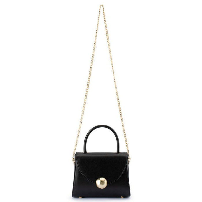 Olga Berg Top Handle Black Bag | Gretel Lane