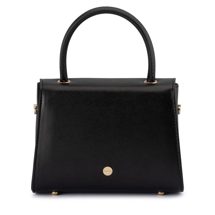 Olga Berg Top Handle Black Bag | Gretel Lane