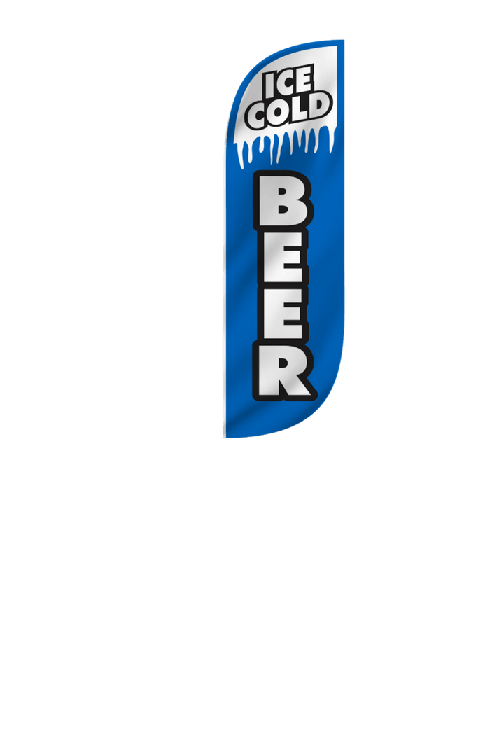 Ice Cold Beer Feather Flag