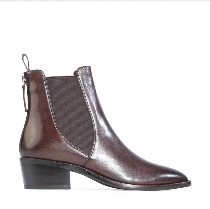 EOS Women's Ila Chelsea Ankle Boot in Chestnut Leather | Gretel Lane