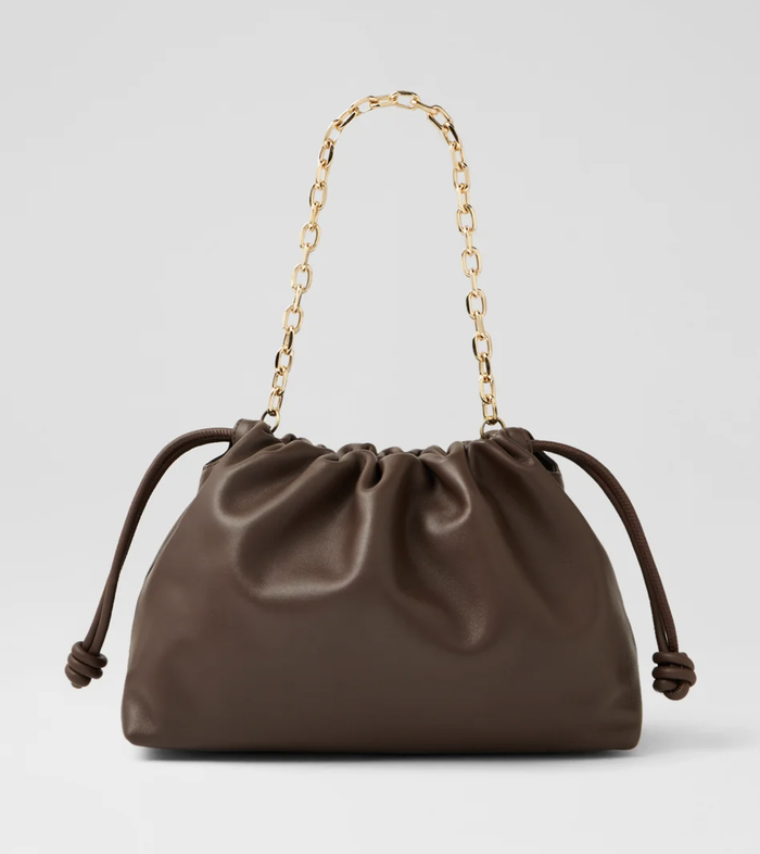 Mollini Women's Iriis Handbag in Dark Chocolate Leather | Gretel Lane