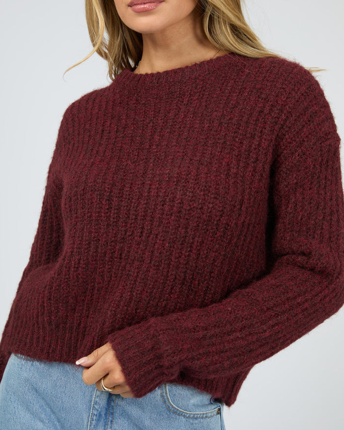 All About Eve Ivy Knit Jumper in Wine | Women's Clothing | Gretel Lane