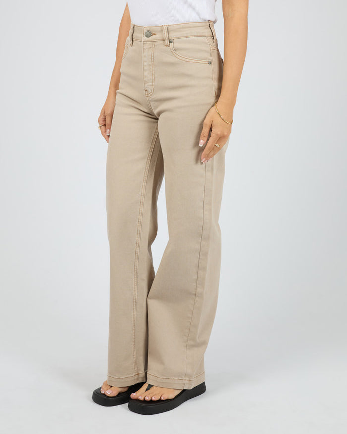 All About Eve Jacqui Wide Leg Denim Jean in Beige | Women's Clothing | Gretel Lane
