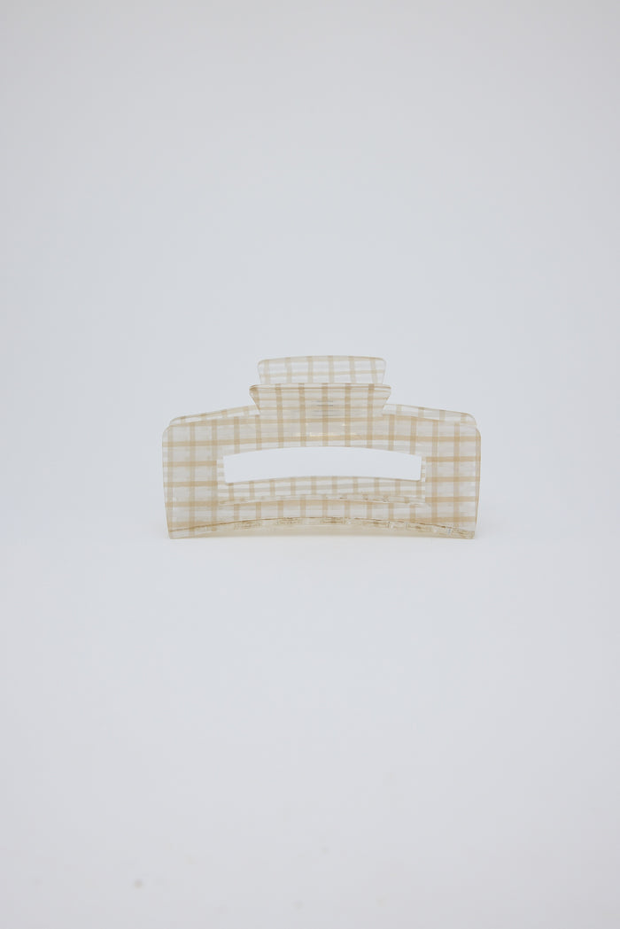 Janey Hair Claw (Beige Check)