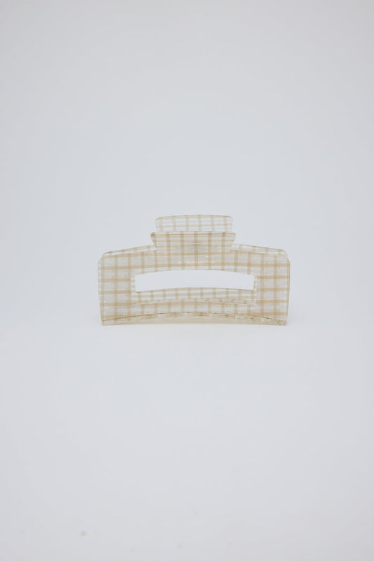 Janey Hair Claw (Beige Check)
