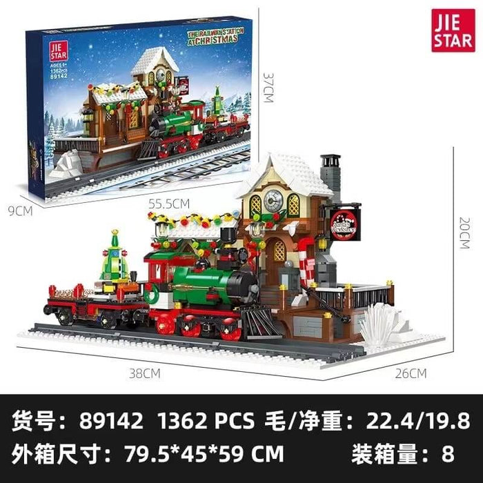 JIE STAR 89142 The Railway Station At Christmas
