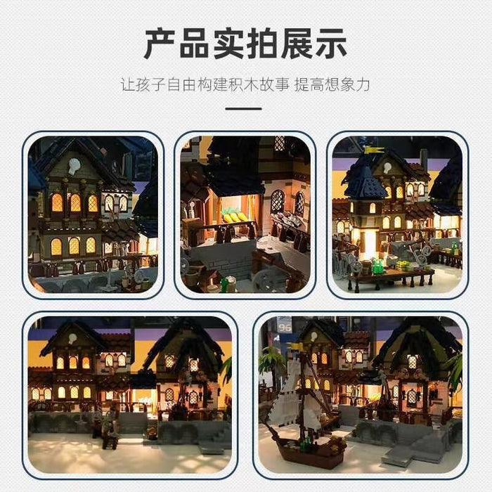 JIESTAR 89152 Medieval Harbor Afobrick