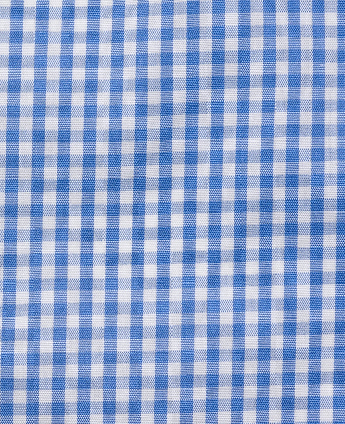 Joseph Blue Gingham Made To Measure Shirt FABRIC DETAIL