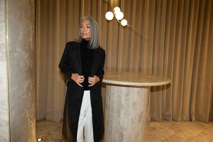 Brave + True Julianne Knee Length Coat in Charcoal | Women's Coats | Gretel Lane