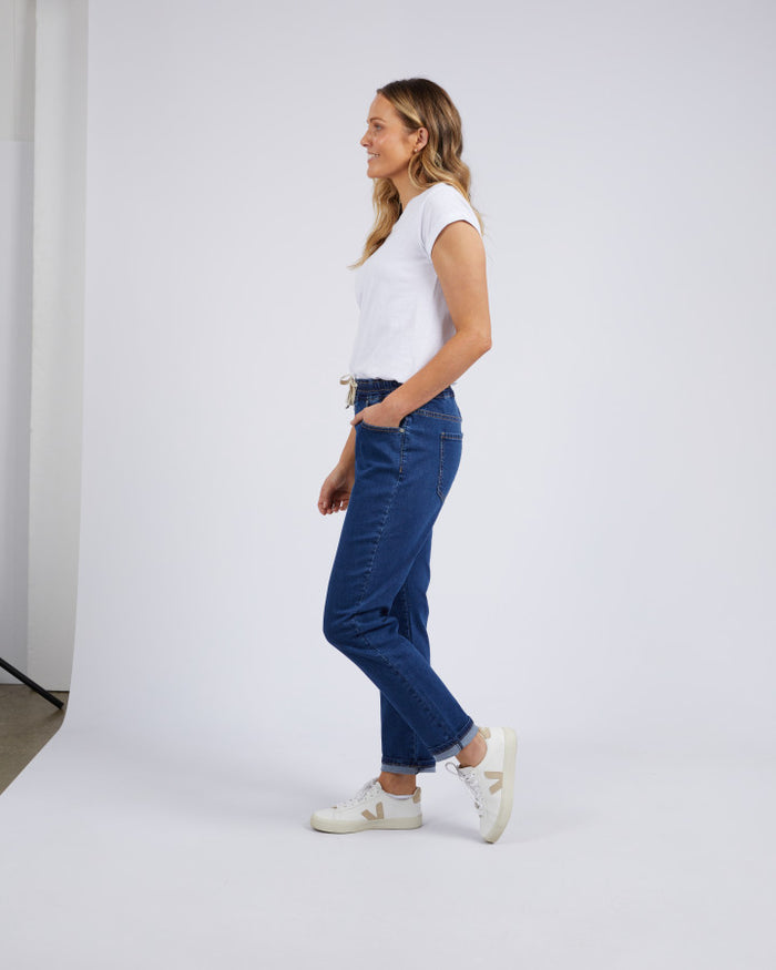 women’s denim jogger jeans with front pockets