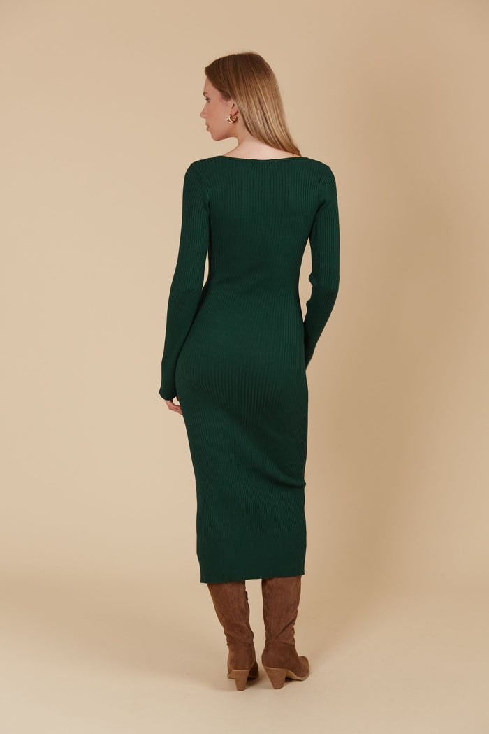 Juno Knit Dress (Pine)