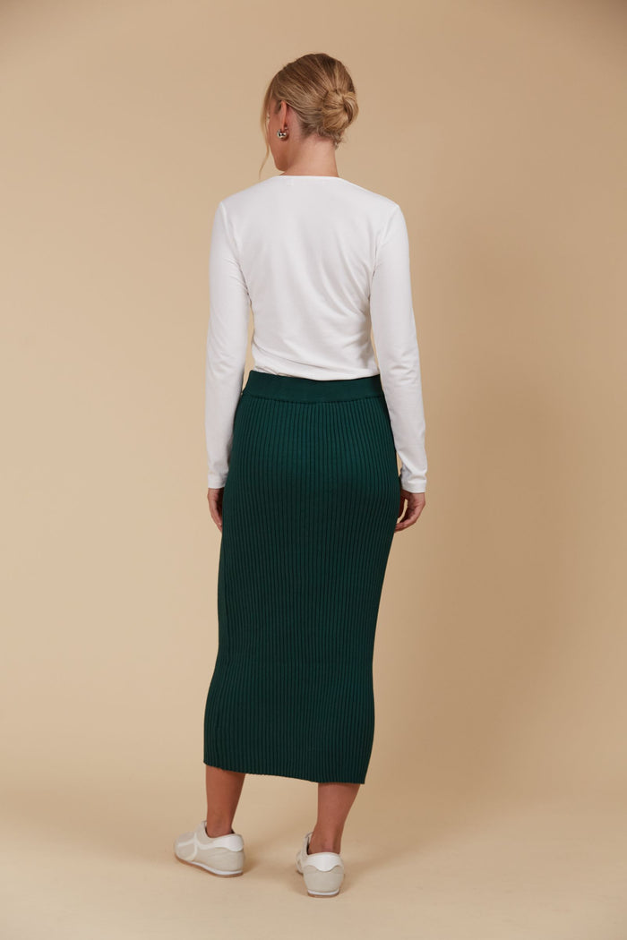 Juno Knit Skirt (Pine)