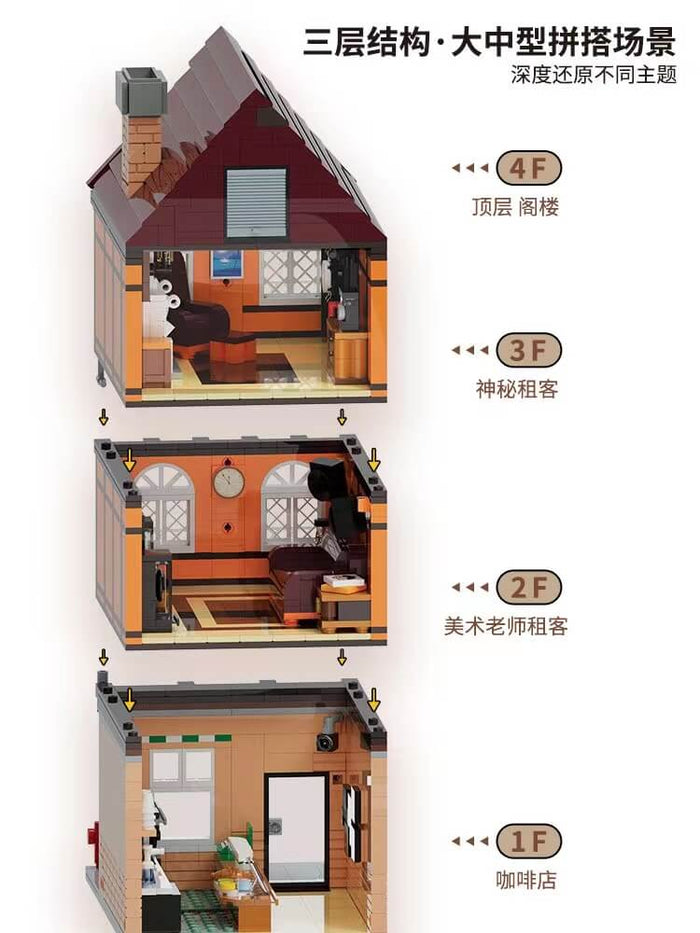 Kalos 61004-61005 Book Shop and Coffee Shop Afobrick