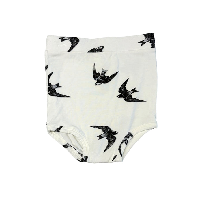 Kate Quinn | White & Black Swallow Bird Bloomers | 18-24M