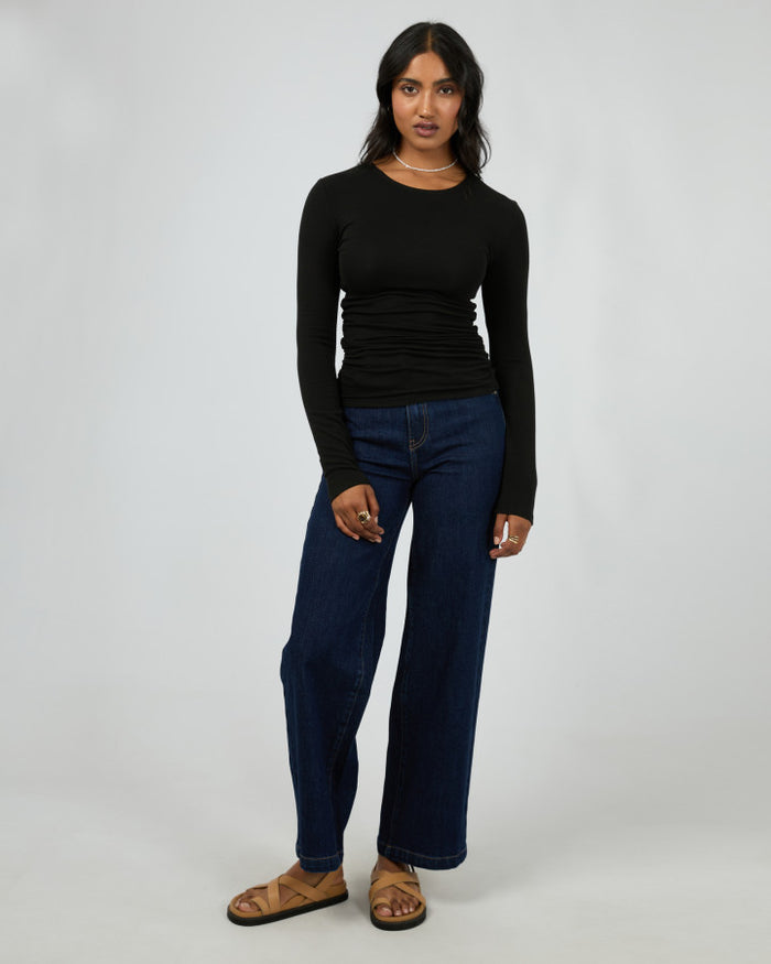 Kylie Long Sleeve Top (Black)