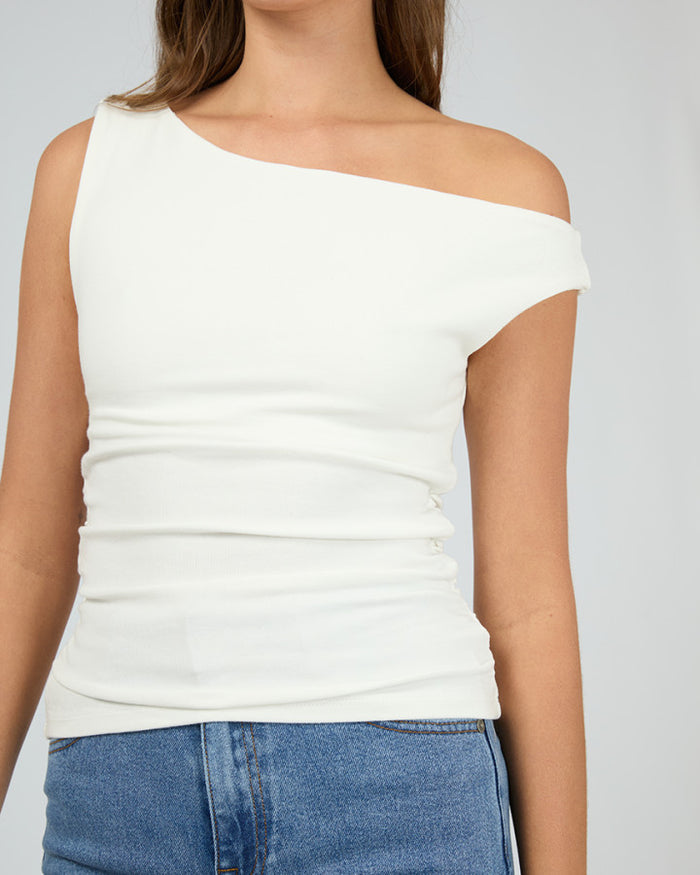 Kylie Off Shoulder Top (Vintage White)