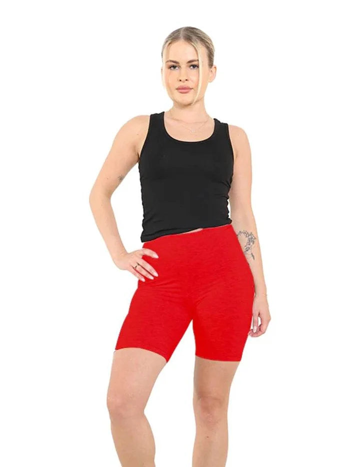 Ladies Over Knee Cotton Cycling Shorts - thefancydress.co.uk