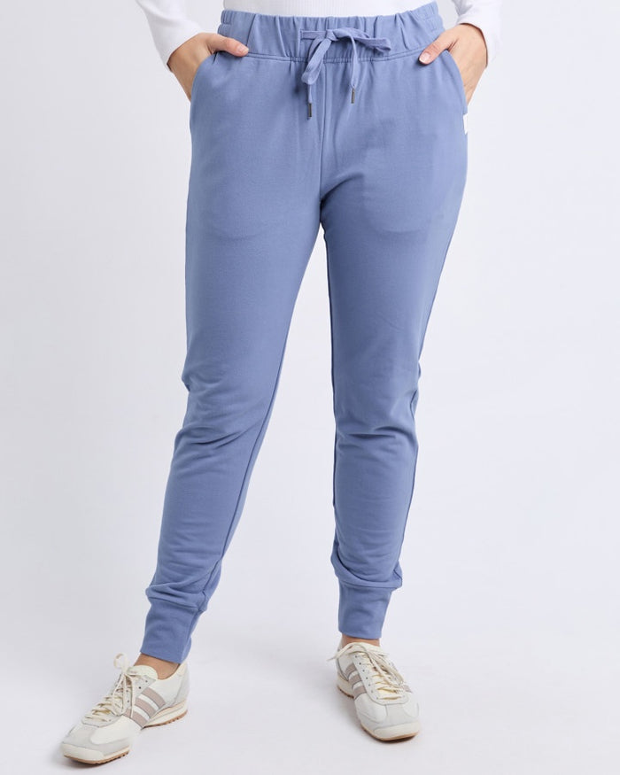 Foxwood Women's Light Blue Cotton Track Lazy Days Pant | Gretel Lane