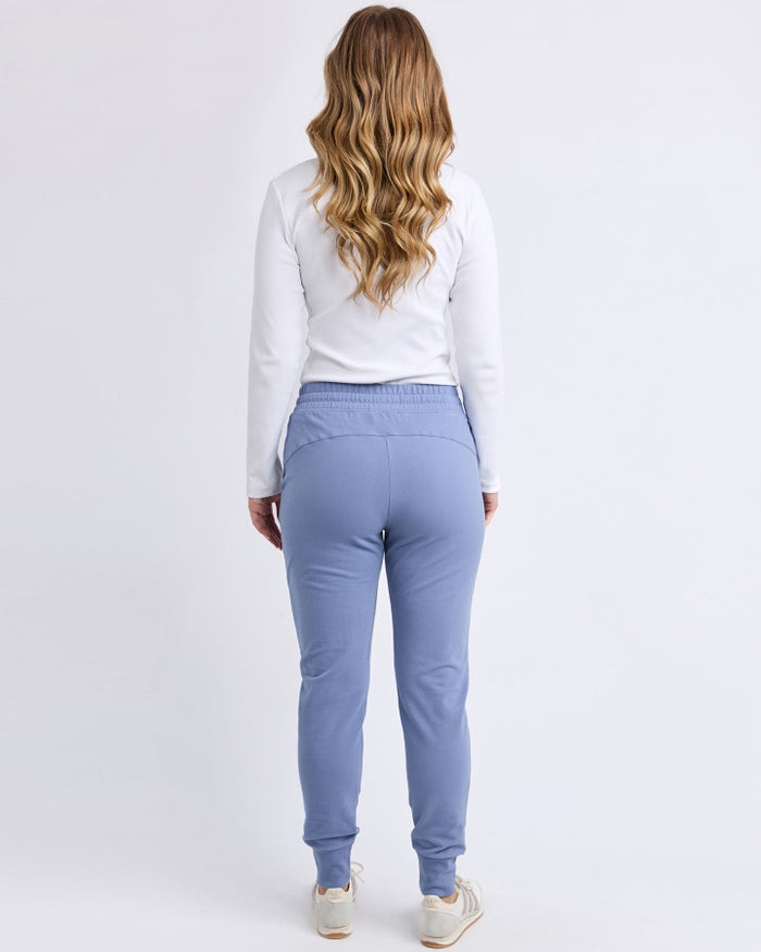 Foxwood Women's Light Blue Cotton Track Lazy Days Pant | Gretel Lane