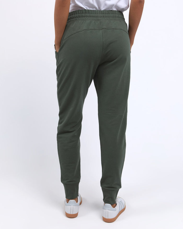 Foxwood Women's Khaki Cotton Lazy Days Track Pant | Gretel Lane