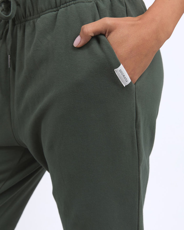 Foxwood Women's Khaki Cotton Lazy Days Track Pant | Gretel Lane
