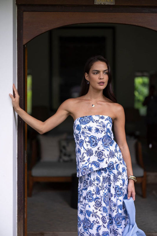 Le Jardin Strapless Top (Jardin Print)