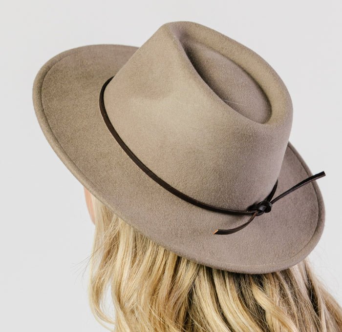 Rigon Leura Wool Felt Fedora Mushroom | Women's Hats | Gretel Lane