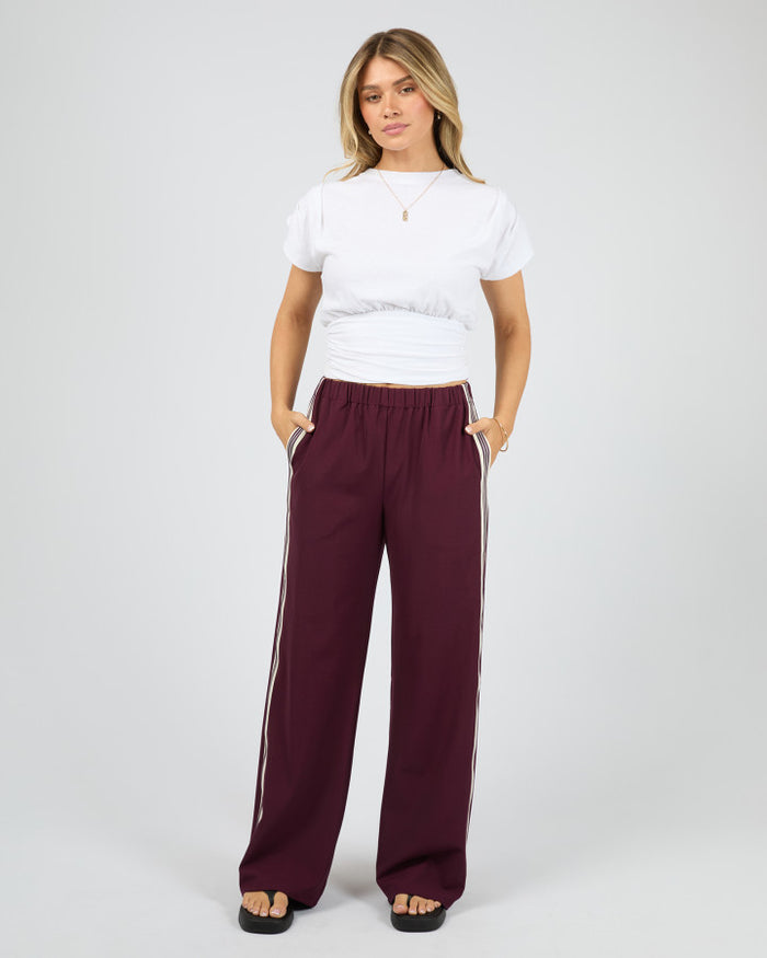 All About Eve Lina Relaxed Pant in Wine | Women's Pants | Gretel Lane