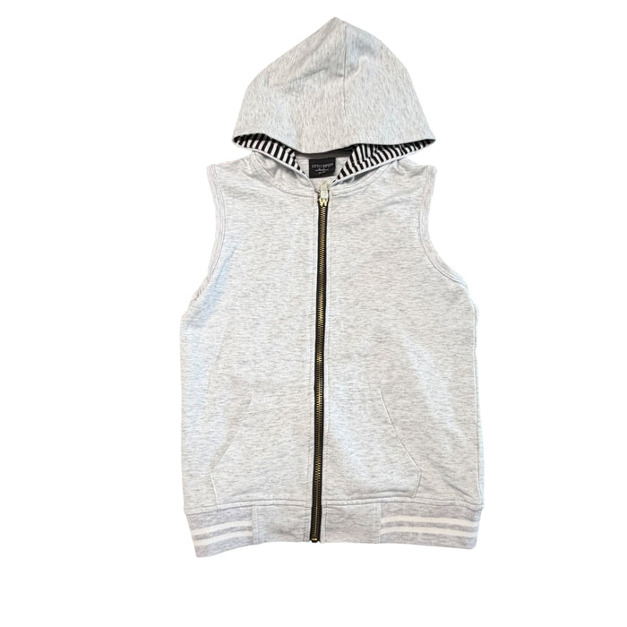 Little Bipsy | Gray Hooded Vest | 4T-5T