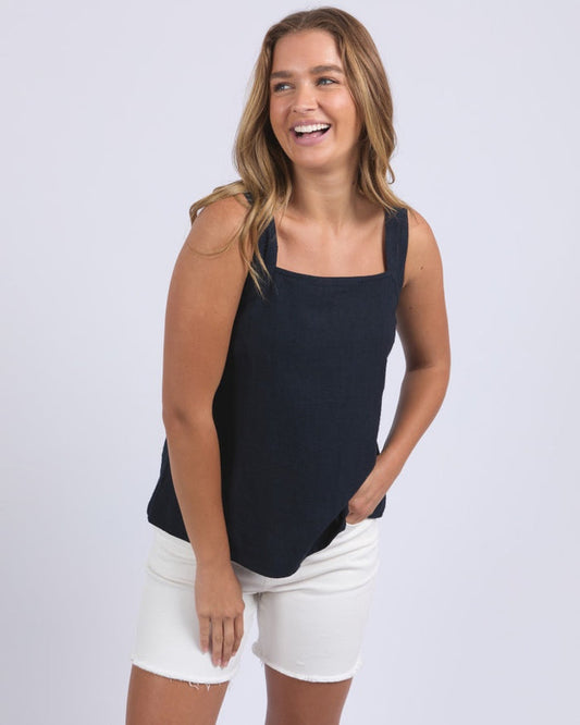 Lourdes Top (Navy)