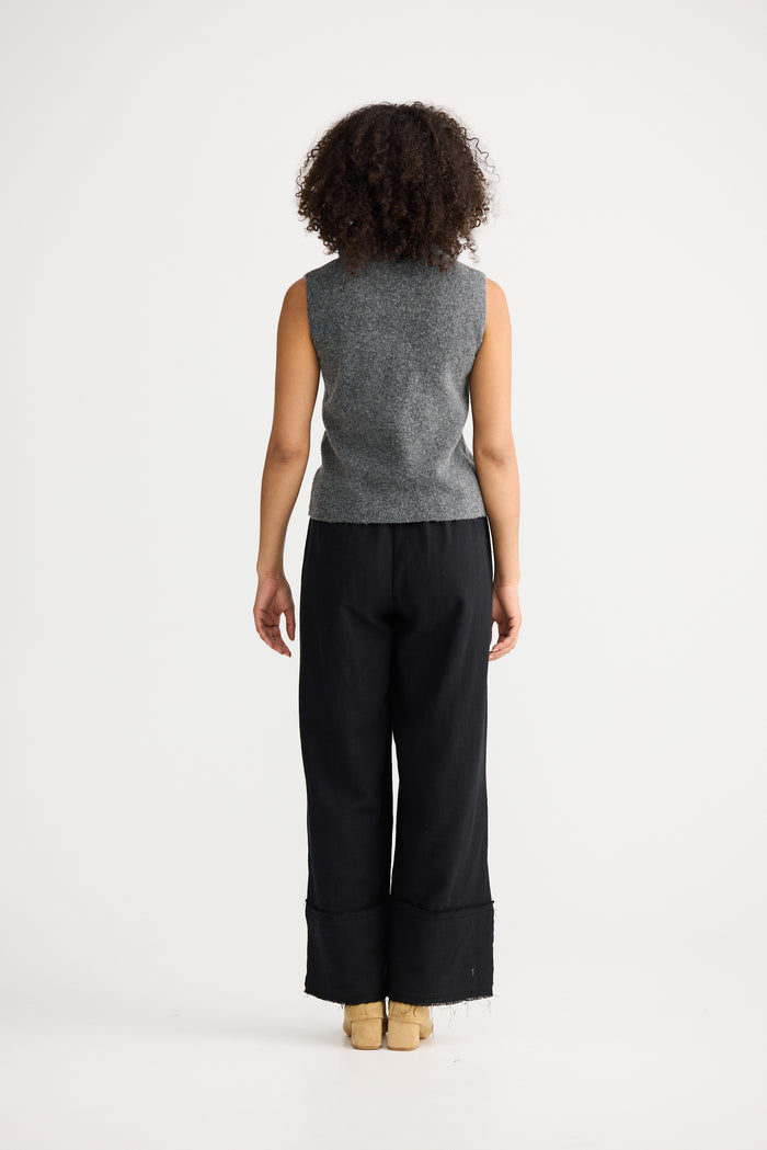 The Shanty Corp Lucerne Sleeveless Knit Top in Charcoal | Women's Knit | Gretel Lane