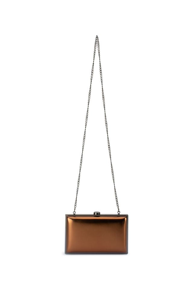 Lucy Metallic Clutch (Bronze)
